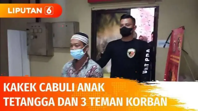 VIDEO: Bejat! Kakek Ini Tega Cabuli Anak Tetangga yang Berusia 6 Tahun Juga 3 Teman Korban