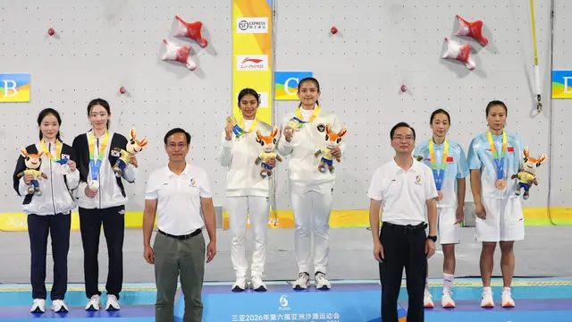 Indonesia Panen Medali dari Panjat Tebing di Asian Beach Games 2026, Menpora Erick Soroti Perjuangan Atlet
