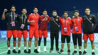 Tim Indonesia tersingkir di perempat final Asian Games 2023 setelah kalah dari Korea Selatan pada cabang bulu tangkis nomor beregu. Indonesia kalah 1-3 dari Korea Selatan di&nbsp;Beijing Gymnasium, China, Jumat (29/3/2023). (foto: PBSI)&nbsp;