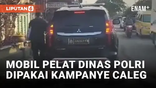 VIDEO: Walah, Caleg Kampanye Gunakan Mobil Pelat Dinas Polri di Tangerang