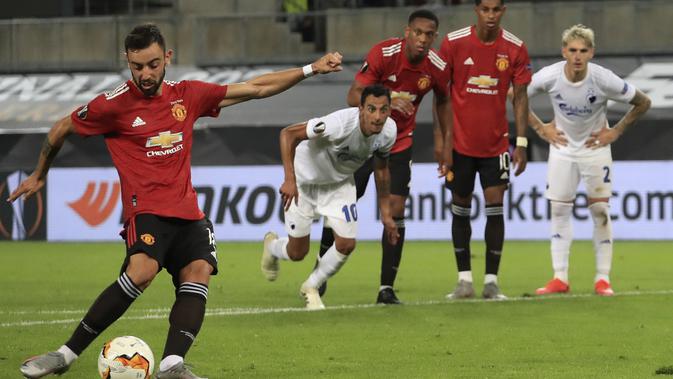 Penalti Bruno Fernandes Kirim MU ke Semifinal Liga Europa (AP)