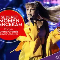 Berikut ini sederet momen mencekam di konser Ariana Grande di Manchester. (Foto: AP Exchange/Bintang.com, Desain: Nurman Abdul Hakim/Bintang.com)