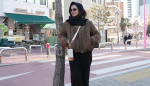 Gaya Audi Marissa saat liburan di Korea Selatan. [IG: @audimarissa]