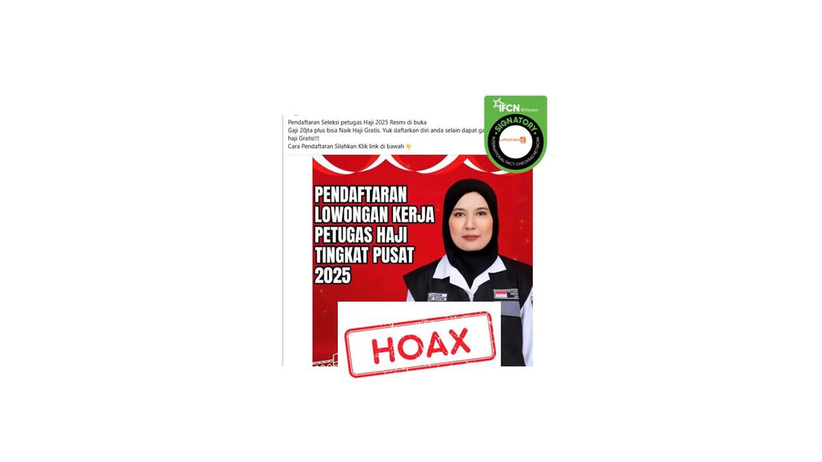 Cek Fakta: Tidak Benar Pendaftaran Petugas Haji 2025 Bergaji Rp 20 Juta Melalui Website Ini