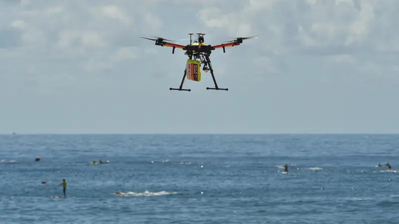 Drone Pendeteksi Hiu di Pantai Australia