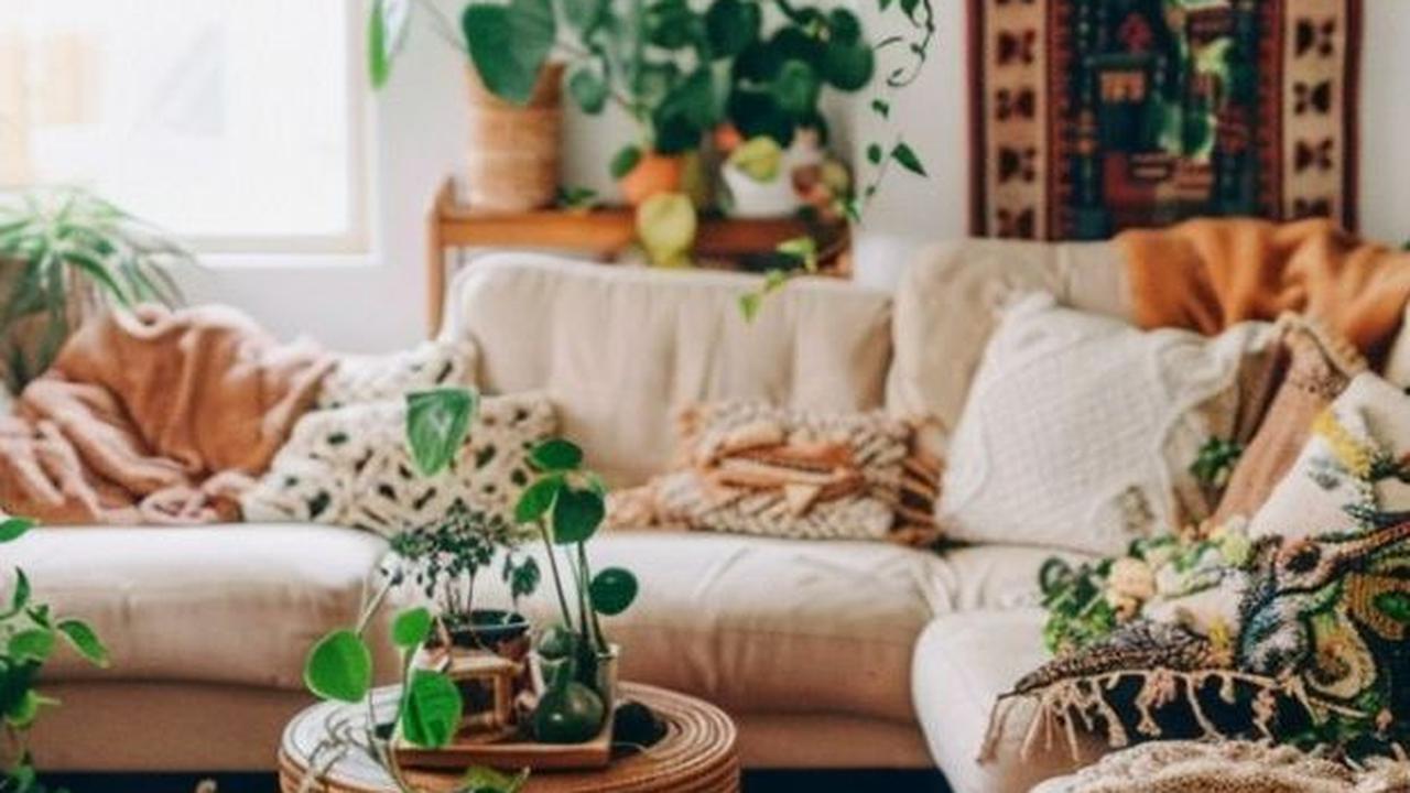 Ruang Tamu Bohemian Ala Rustic