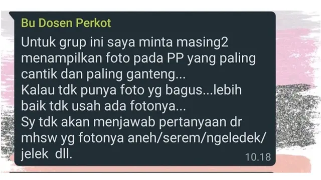 6 Chat Dosen Usil Ngerjain Mahasiswa saat Kelas Online Ini Kocak