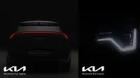 Teaser mobil listrik KIA EV6 dan KIA Niro EV yang akan ditampilkan di GIIAS 2022 (Instagram/@kia_indonesia)