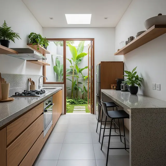 9 Desain Dapur Minimalis dengan Kitchen Set Dua Sisi