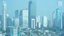 Lansekap gedung bertingkat terlihat di kawasan Jakarta, Selasa (13/8/2019). Pembangunan gedung di DKI Jakarta mengalami penurunan dari yang biasanya 15 unit per tahun saat ini hanya lima unit gedung. (Liputan6.com/Immanuel Antonius)