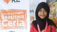 Inayah, anak juara RZ (Rumah Zakat) Semarang meraih medali emas dalam kompetisi pencak silat tingkat SD sekota Semarang.