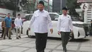 Prabowo tiba di DPP PKB seusai ditetapkan sebagai presiden terpilih hasil Pilpres 2024 oleh Komisi Pemilihan Umum Republik Indonesia. (Liputan6.com/Herman Zakharia)