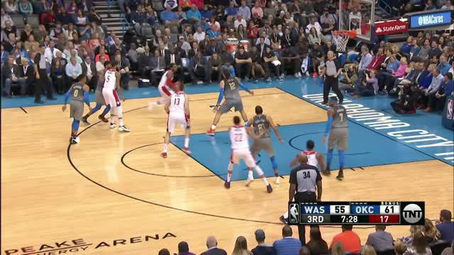 Berita video game recap NBA 2017-2018 antara Oklahoma City Thunder melawan Washington Wizards dengan skor 121-112.
