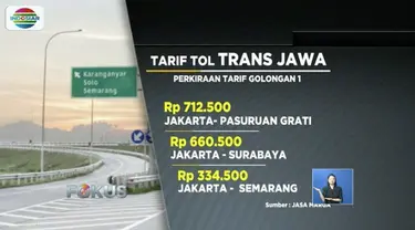 Sempat gratis selama satu bulan sejak diresmikan Jokowi, tiga ruas jalan tol trans Jawa kini mulai dikenakan tarif resmi.