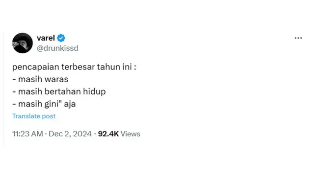 6 Cuitan Pencapaian Netizen di Tahun 2024 Ini Bikin Senyum Tipis,
