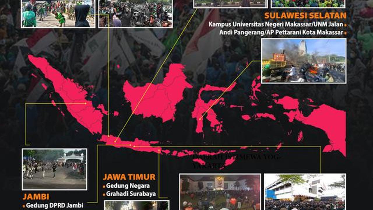 Infografis Titik-Titik Demo 29 Agustus 2025. (Liputan6.com/Abdillah)