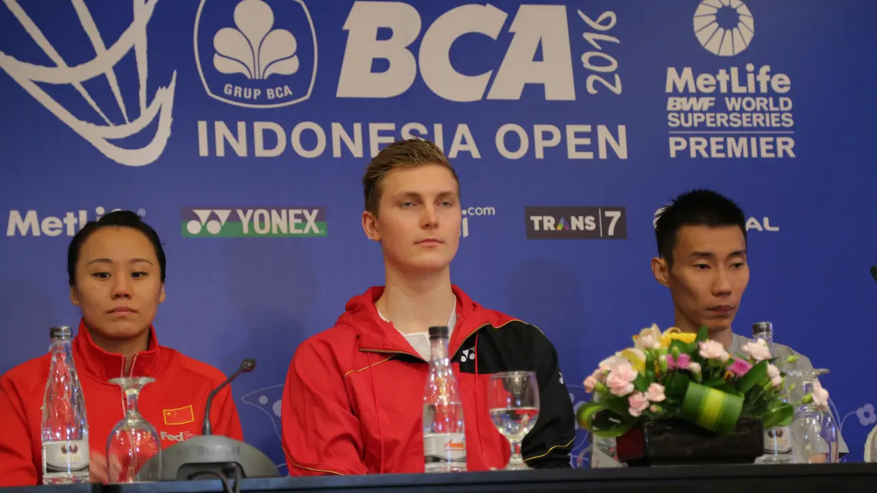 Viktor ketika jumpa pers Indonesia Open 2016