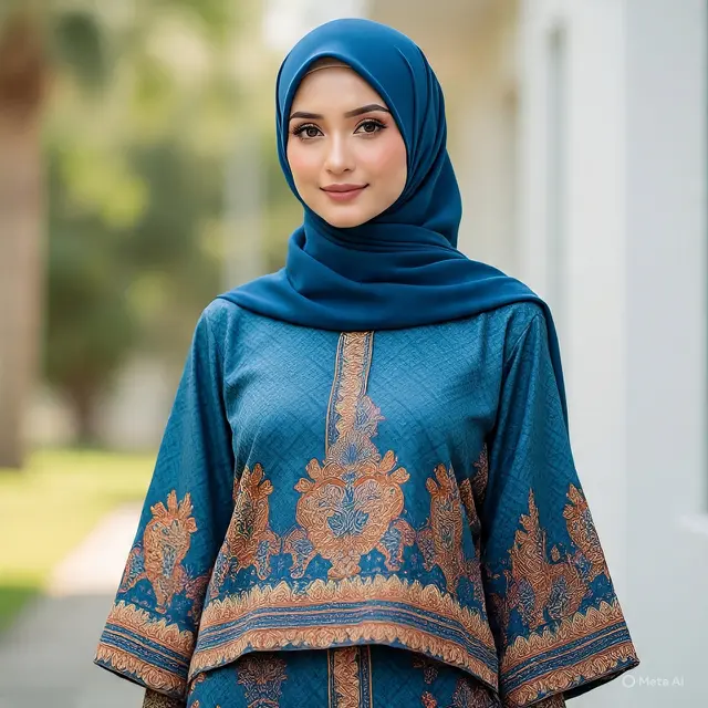 Baju Batik Lengan Lebar untuk Muslimah