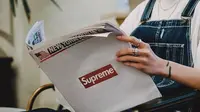 New York Post with Supreme cover ad