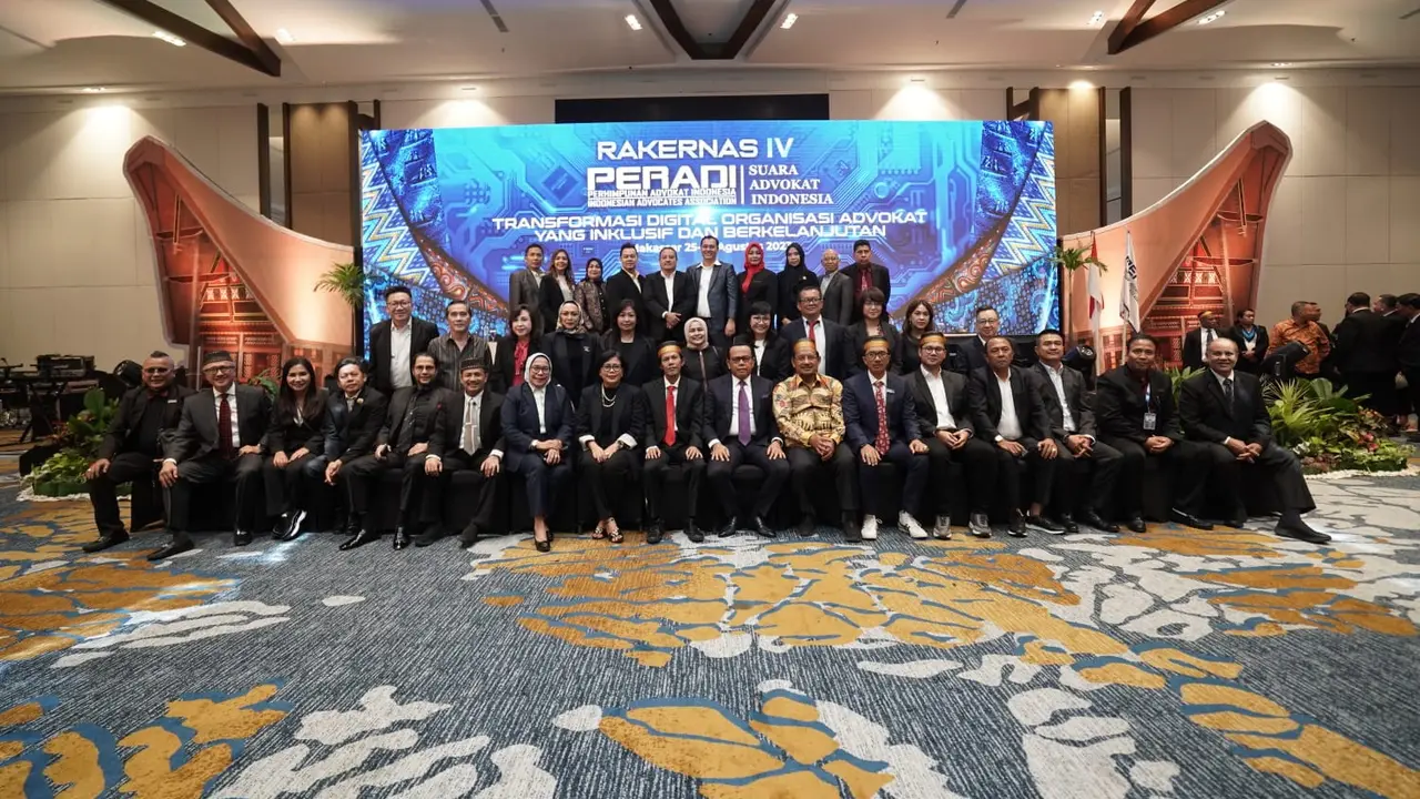 Perhimpunan Advokat Indonesia-Suara Advokat Indonesia (PERADI-SAI) menyelenggarakan rangkaian kegiatan Rakernas 2023, bertema 'Transformasi Digital Organisasi Advokat yang Inklusif dan Berkelanjutan' di Hotel Claro, Makassar (Istimewa)