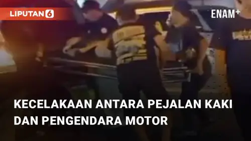 VIDEO: Viral Kecelakaan Antara Pejalan Kaki dan Pengendara Motor di Sleman