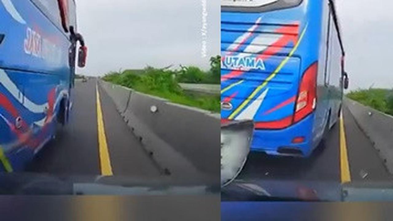Detik-Detik Mengerikan Bus Po Jaya Utama Potong Jalur lalu Serempet Mobil di Tol, Kolam Komentar Medsos Perusahaan Langsung Dikunci