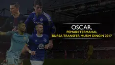 Gelandang Chelsea, Oscar menjadi pemain termahal di bursa transfer januari 2017 usai memutuskan pindah ke Shanghai SIPG