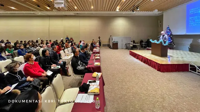 Perayaan Natal di Osaka dalam ‘Malam Budaya Gembira Indonesia 2023’ berlangsung khidmat.