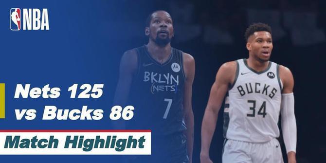 VIDEO: Highlights Semifinal NBA Playoffs, Brooklyn Nets Unggul 2-0 atas Milwaukee Bucks Setelah Menang 125-86