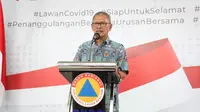 Juru Bicara Pemerintah untuk Covid-19 Achmad Yurianto saat konferensi pers Corona di Graha BNPB, Jakarta, Minggu (29/3/2020). (Dok Badan Nasional Penanggulangan Bencana/BNPB)