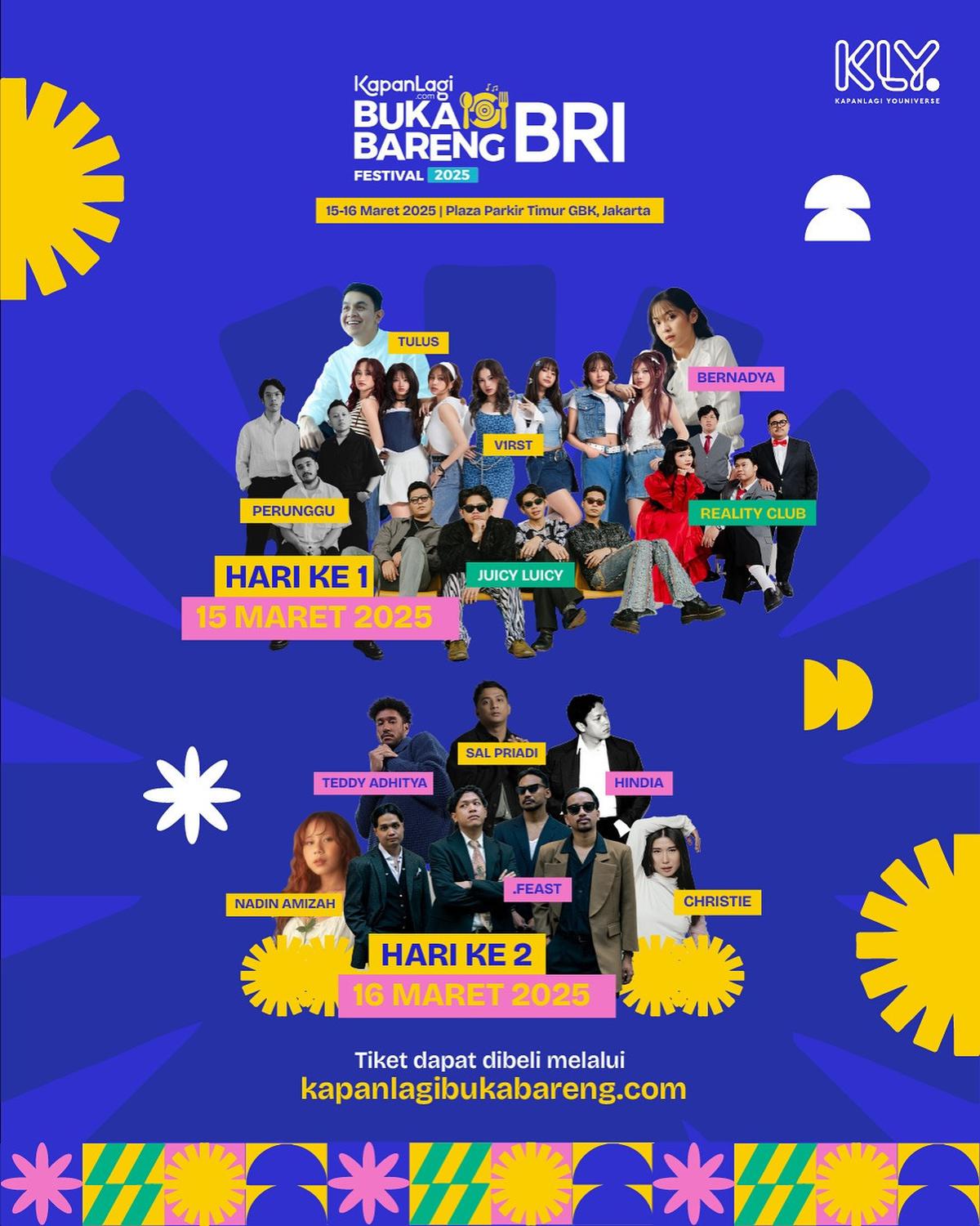Daftar Kategori dan Harga Tiket KapanLagi Buka Bareng BRI Festival 2025, Makin Rame Makin Murah!