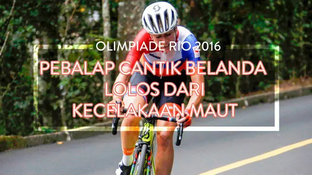 Video Annemiek van Vleuten pebalap sepeda cantik nomor road race asal Belanda berhasil lolos dari kecelakaan maut di Olimpiade Rio 2016.