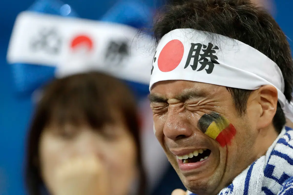 Tangis Suporter Jepang Usai Laga Lawan Belgia
