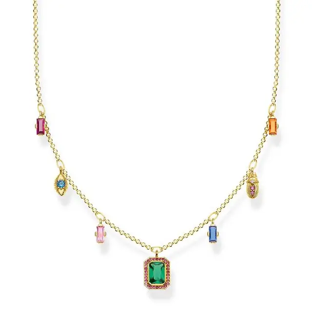 Colourful lucky symbols necklace, £279/dok. Thomas Sabo