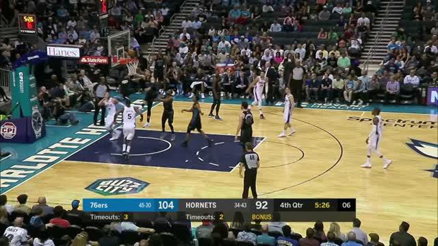 Berita video game recap NBA 2017-2018 antara Philadelphia 76ers melawan Charlotte Hornets dengan skor 119-102.