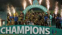 Timnas Malaysia U-19 meraih juara Piala AFF U-19 2018 setelah mengalahkan Myanmar. (Bola.com/Aditya Wany)