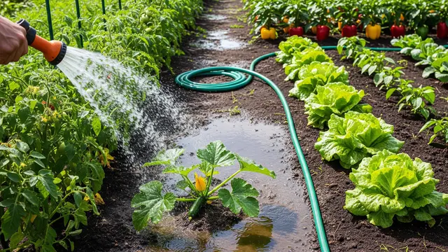 Kesalahan Menyiram Kebun Sayur yang Sering Dilakukan (AI Generated)