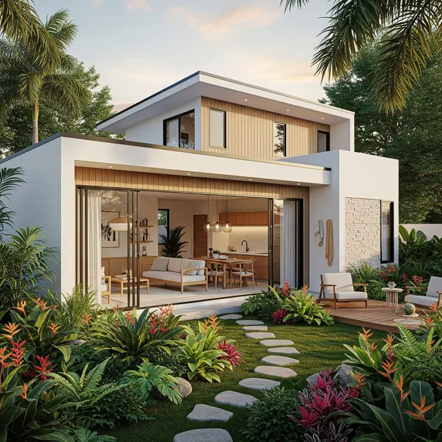 Rumah Kecil Type 45 Modern Minimalis dengan Taman Belakang (Gemini AI)