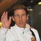 Manager tim sepakbola AS Roma Rudi Garcia tiba di Hotel Shangri La, Jakarta, Jumat (24/07/2015). Tim liga Italia berjulukan Giallorossi (Kuning-Merah) tersebut akan menggelar pertandingan intern antara skuadnya.  (Liputan6.com/Herman Zakharia)