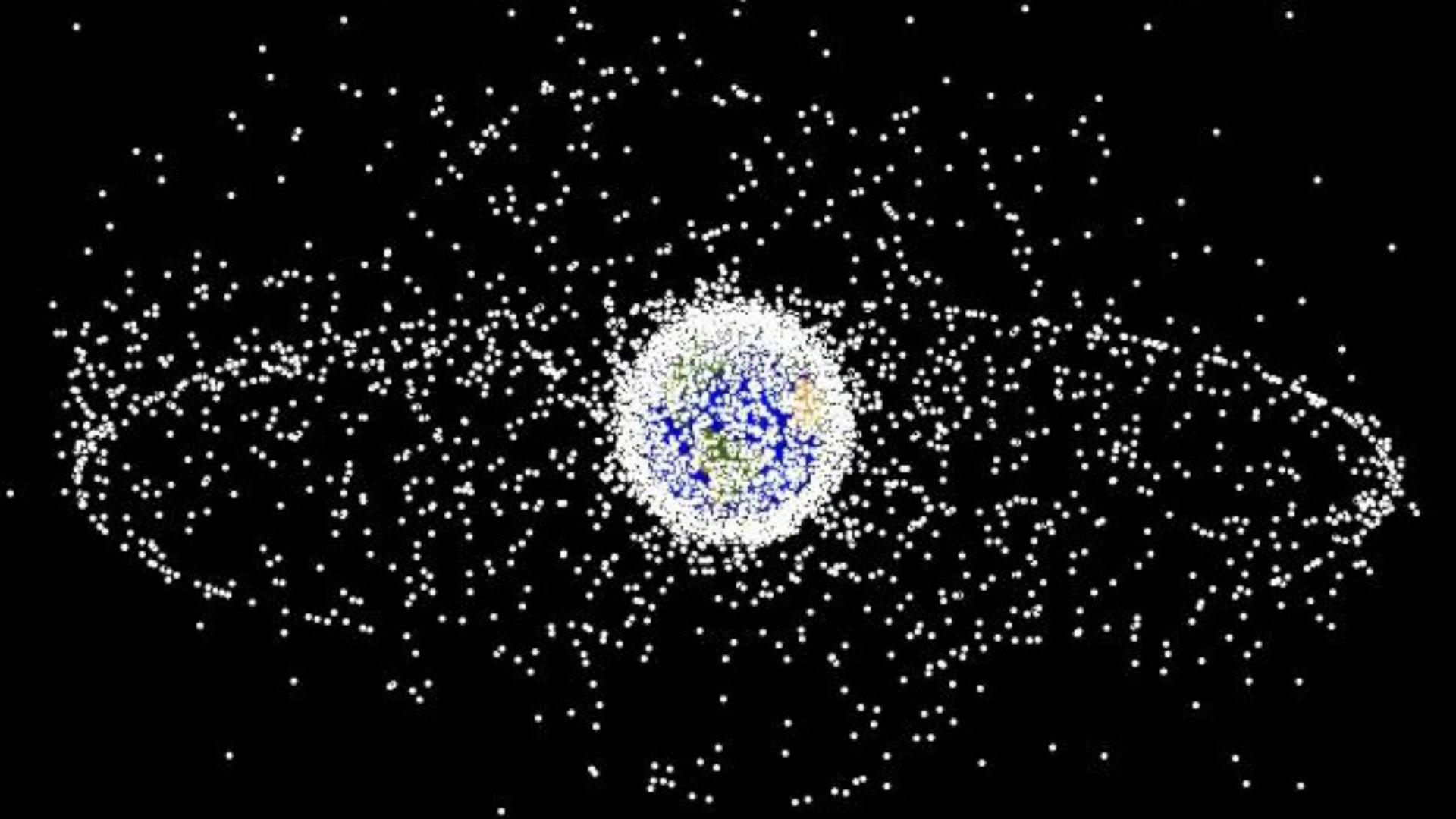 Bumi Bersiap Hadapi Fenomena 'Langit Runtuh'. Ilustrasi sampah luar angkasa (NASA)
