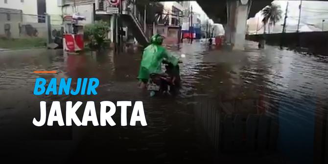 VIDEO: Hujan Deras, Kawasan Ciledug Jakarta Selatan Mulai Terendam Banjir