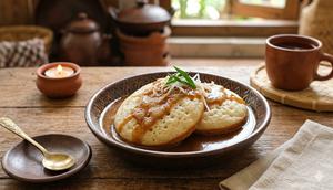 Cara Membuat Serabi Kuah Kinca (Foto: Gemini AI)