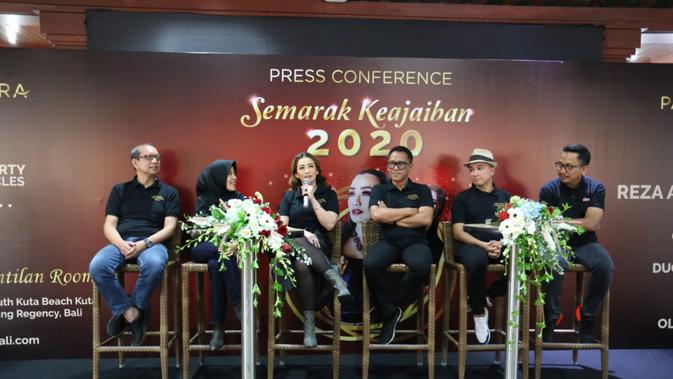 Reza Artamevia saat menghadiri konferensi pers di Bali. (Foto: Dok. Liputan6.com)