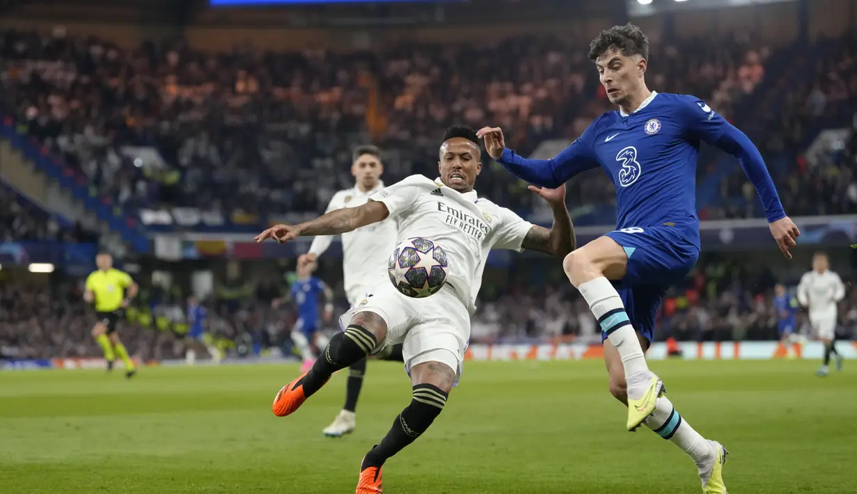Real Madrid menang atas Chelsea dengan skor 2-0. (AP Photo/Kirsty Wigglesworth)