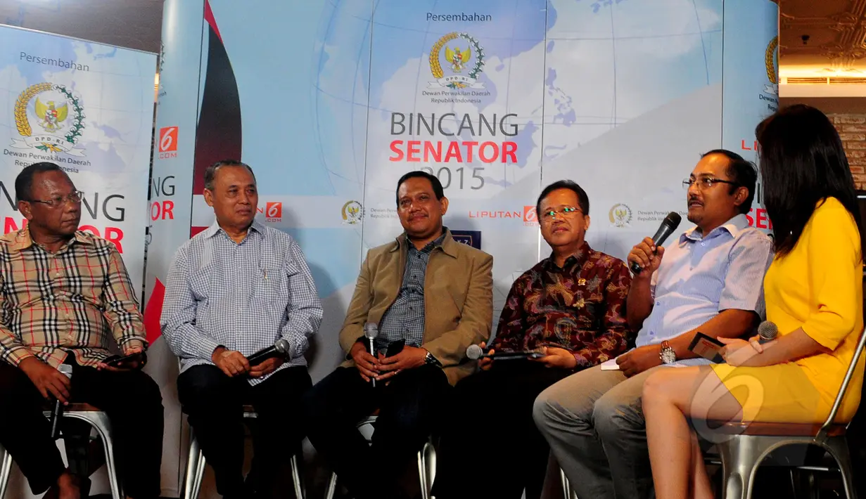 Suasana acara Bincang Senator 'ISIS dan Upaya Deradikalisme' bersama Liputan6.com, di Senayan City, Jakarta, Minggu (22/3/2015). (Liputan6.com/Yoppy Renato)