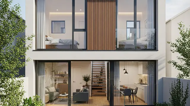 Desain Rumah Kecil 2 Lantai dengan Basement di Lahan Sempit
