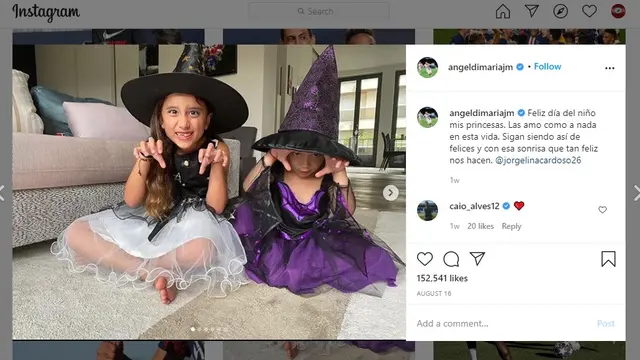 Kedua putri Angel Di Maria