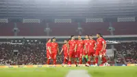 Timnas Indonesia pada laga FIFA Matchday melawan Mozambik di SUGBK, Jakarta, Selasa (9-6-2026). (Bola.com/Bagaskara Lazuardi)