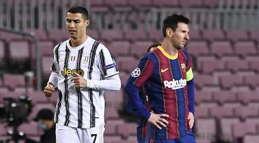 FOTO: Momen Kedekatan Lionel Messi dan Cristiano Ronaldo Saat Barcelona Jumpa Juventus di Liga Champions