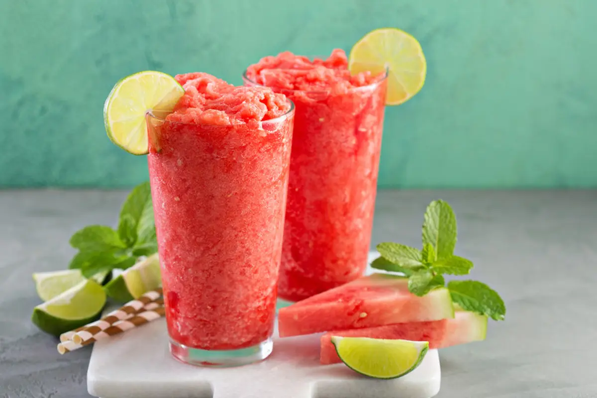 buah semangka jus smoothies sorbet